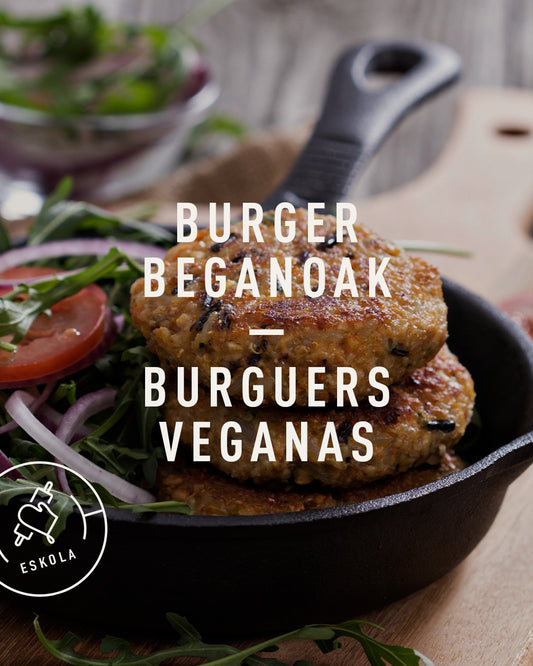 BURGUERS VEGANAS. Lúnes 16/02. De 18:00 a 20:00.