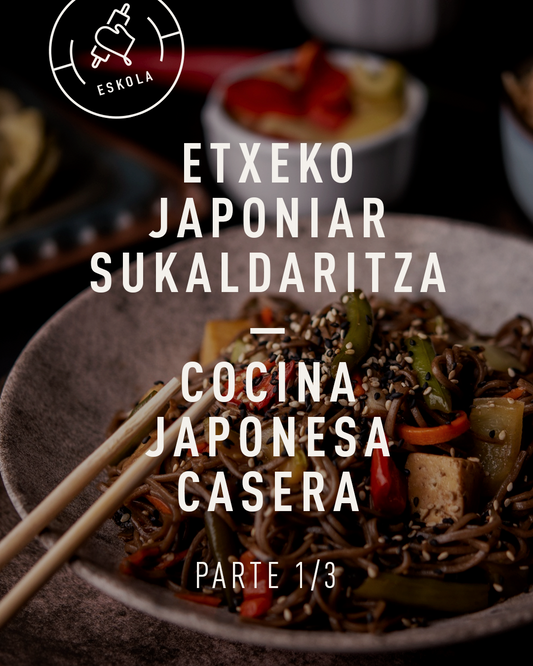 COCINA CASERA JAPONESA - PARTE 1. Viernes 25/09. De 16:30 a 19:30.